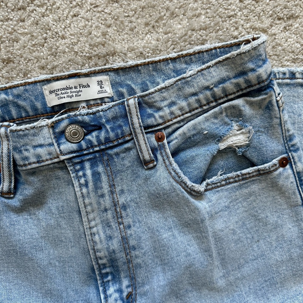Abercrombie and Fitch Ultra High Rise Straight Jeans